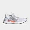 Adidas Originals Adidas Women's Ultraboost 20 Running Sneakers From Finish Line In Cloud White/silver Metallic/fresh Candy