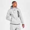 Nike Sportswear Dual Zip Tech Fleece Jacket In Dark Grey