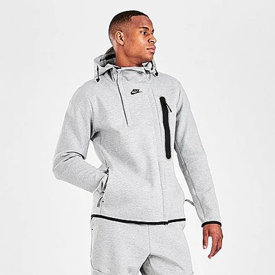Nike Sportswear Dual Zip Tech Fleece Jacket In Dark Grey
