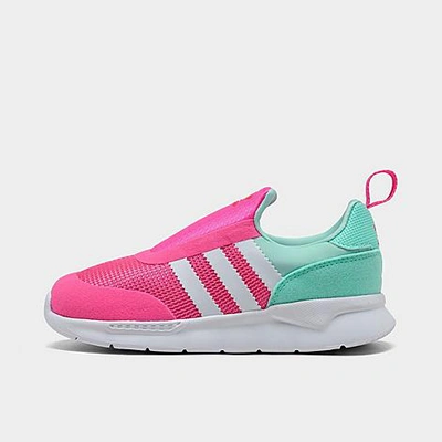 Adidas Originals Babies' Adidas Girls' Toddler Originals Zx 360 1 Slip-on Casual Shoes In Screaming Pink/footwear White/clear Mint