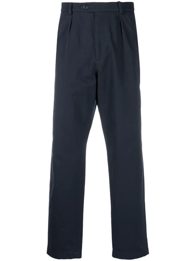 Gucci High-waisted Tailored Trousers In Blue
