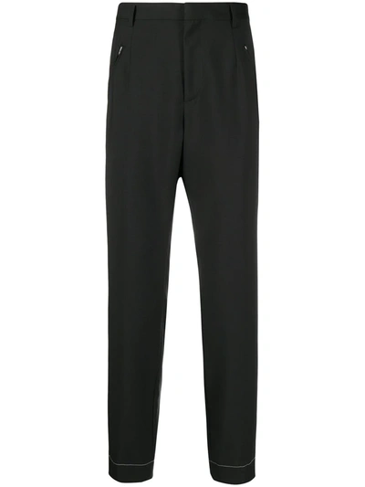 Maison Margiela High-waisted Tailored Trousers In Black