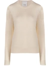 Allude Crew-neck Cashmere Jumper In Neutrals