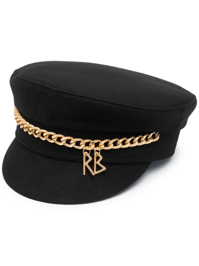 RUSLAN BAGINSKIY CHAIN-DETAIL BAKER BOY HAT