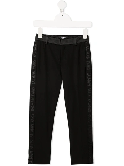 Balmain Kids' Tailored Suit Trousers In Black