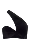 Monot One-shoulder Cropped Top In Black