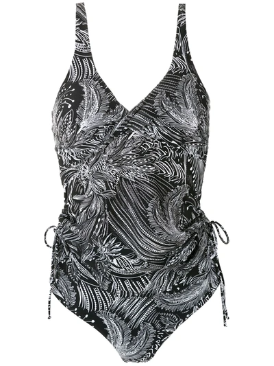 Lygia & Nanny Bruma Printed Tankini Set In Black