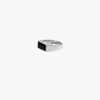 TOM WOOD STERLING SILVER PEAKY ONYX RING,R75SMBOM01S92516080211