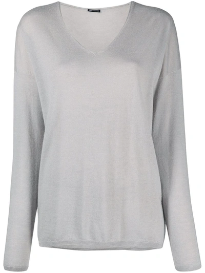 Iris Von Arnim Dropped Shoulder Jumper In Grey