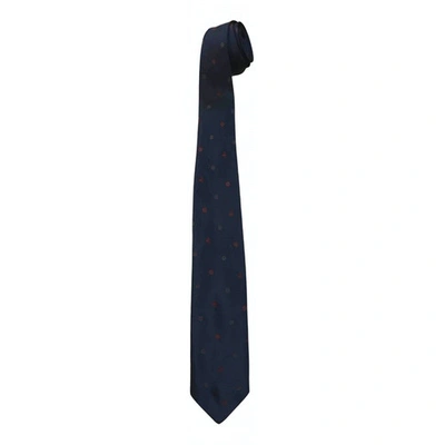 Pre-owned Basile Silk Tie In Blue
