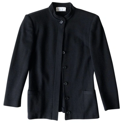 Pre-owned Basile Wool Jacket In Black