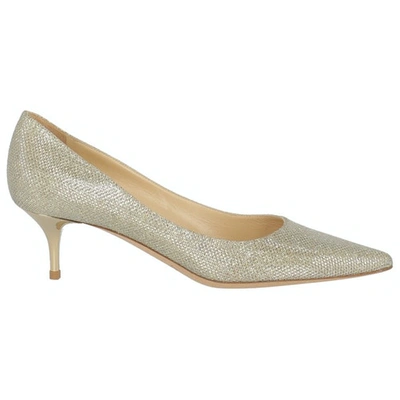 Pre-owned Jimmy Choo Cloth Heels In Gold