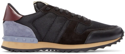 Valentino Garavani Black Mesh Rockrunner Trainers