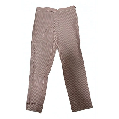 Pre-owned Thom Browne Trousers In Pink