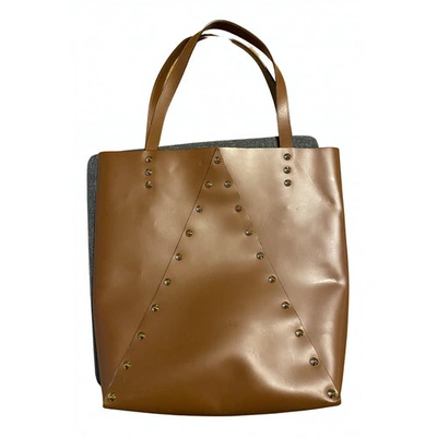 Pre-owned Salar Leather Tote In Brown