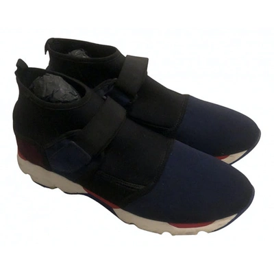 Pre-owned Marni Cloth High Trainers In Black