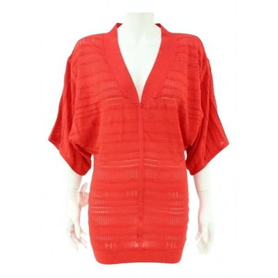 Pre-owned Herve Leger Dress In Red