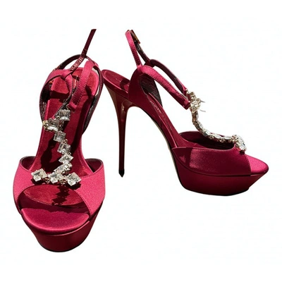 Pre-owned Greymer Cloth Sandals In Red