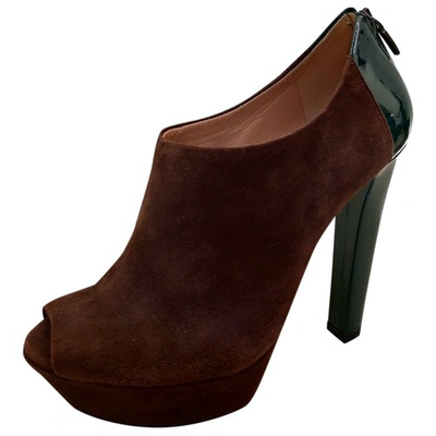 Pre-owned Greymer Leather Heels In Brown