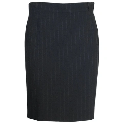 Pre-owned Jil Sander Wool Mini Skirt In Black
