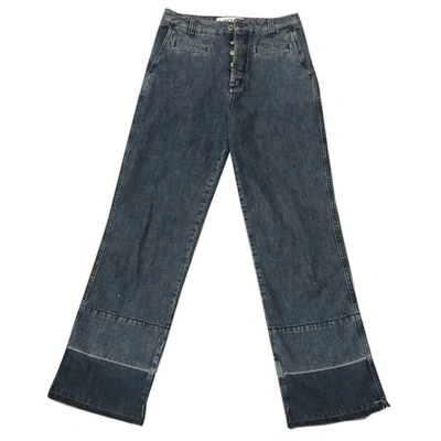 Pre-owned Loewe Blue Cotton Jeans