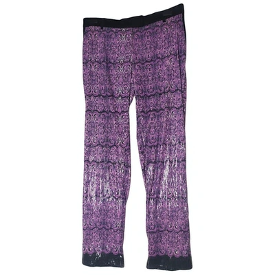 Pre-owned Piccione•piccione Trousers In Purple