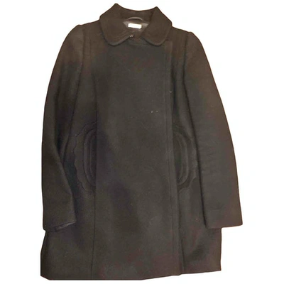 Pre-owned Miu Miu Wool Coat In Black