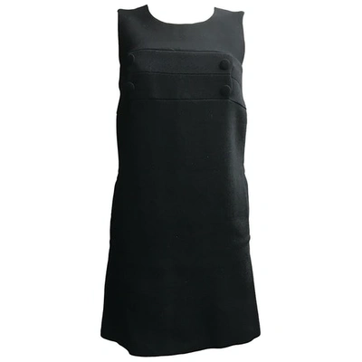 Pre-owned Paul & Joe Wool Mini Dress In Black