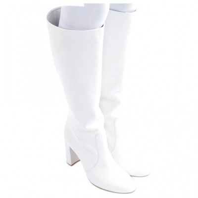 Pre-owned Gianvito Rossi Leather Boots In White