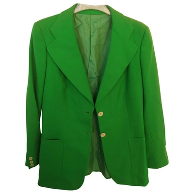 Pre-owned Basile Wool Blazer In Green