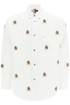 TOMMY HILFIGER HERITAGE SHIRT WITH THC EMBROIDERED EMBLEMS,11684437