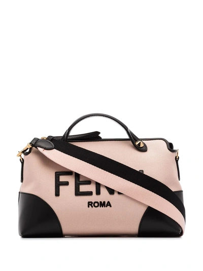 Fendi By The Way Canvas And Leather Handbag In Pink