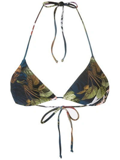 Lygia & Nanny Lido Print Bikini Top In Blue