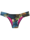 Lygia & Nanny Ritz Print Bikini Bottoms In Blue