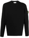 STONE ISLAND LOGO PATCH KNITTED JUMPER