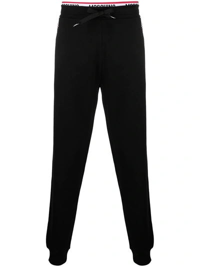 Moschino Loungewear Tapered Trousers In Black