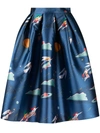 ALESSANDRO ENRIQUEZ GRAPHIC-PRINT A-LINE SKIRT