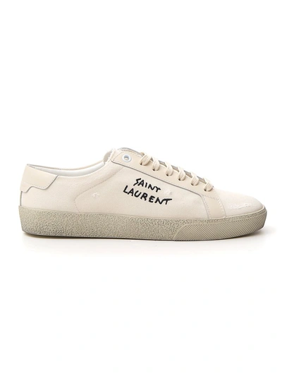 Saint Laurent Court Sl06 Sneakers In White