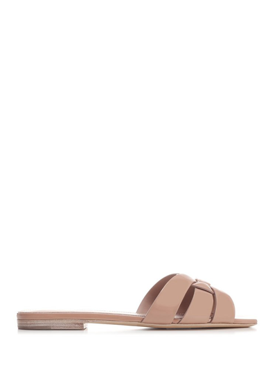 Saint Laurent Tribute Sandals - 粉色 In Beige