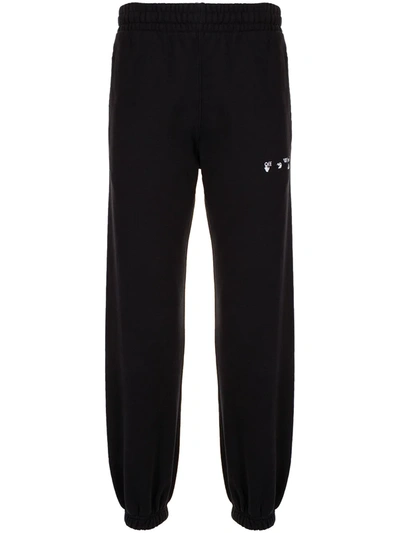 Off-white Diagonal Stripe Track Pants In Black