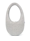 Coperni Swipe Mini Leather Shoulder Bag In Silver
