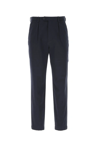 Gucci Cotton Trouser With Interlocking G Patch In Blue