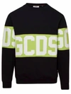 Gcds Logo-print Colour Block Sweatshirt In Black