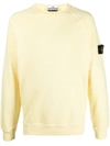 Stone Island Logo-patch Sweatshirt In Yellow