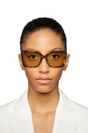 GUCCI SQUARE-FRAME GOLD-TONE AND TORTOISESHELL ACETATE MIRRORED SUNGLASSES,3074457345623282122