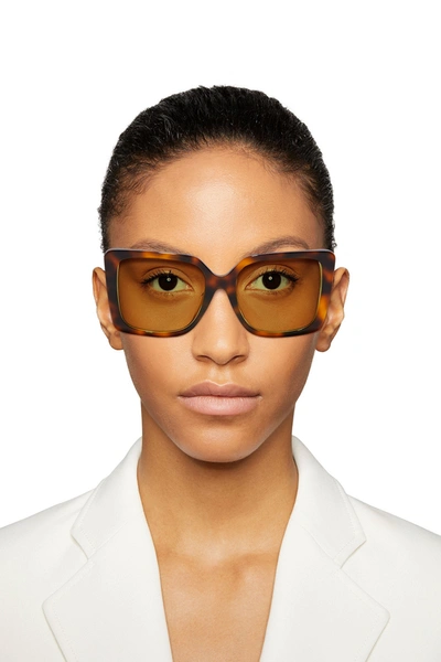 Gucci Square-frame Gold-tone And Tortoiseshell Acetate Mirrored Sunglasses In Brown