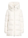 ADD ADD WHITE QUILTED LONGUETTE PUFFER JACKET