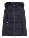 ADD ADD BLUE QUILTED SHORT PADDED JACKET