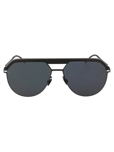 Mykita Ml02 Sunglasses In Mh6 Pitch Black Black Leica Black Polarized