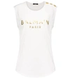 Balmain Logo-print Sleeveless T-shirt In White